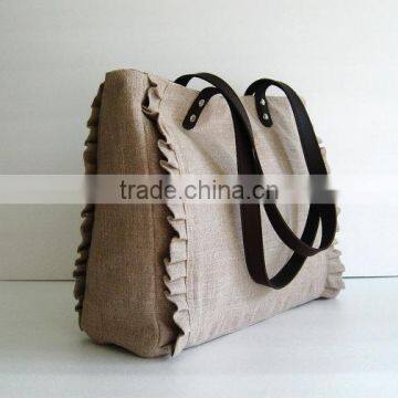 Wholesale Natural Color Linen Tote Bag photo-3