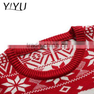 Custom Men Christmas Jumper Reindeer Long Sleeve Knitted Sweater photo-4