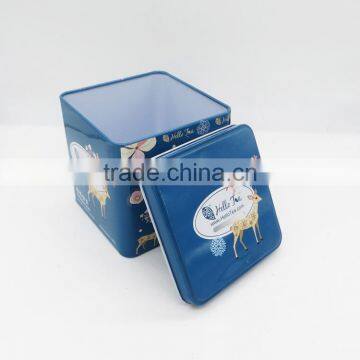 Blue Square Gift Tin Box/ Metal Money Tin Box photo-4