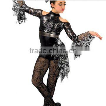 2016 New !!- women black shinny lace dresss- lady stage wear