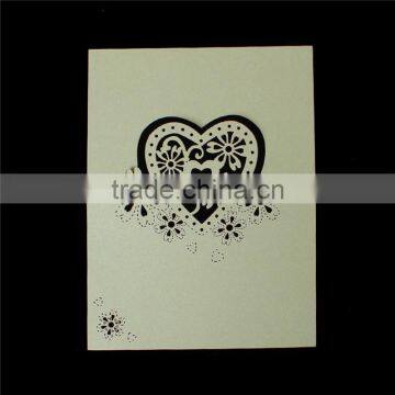 Paper Wedding Party Name Place Card Heart Pale Yellow photo-2
