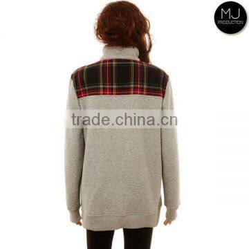Wholesale New Design Women Quarter Zip Fleece Shep Shirt photo-3