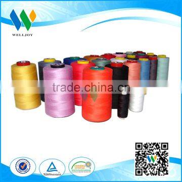 Hubei direct sewing thread manufacture 100% polyester dyed sewing thread