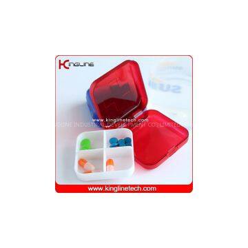 Plastic square pill box