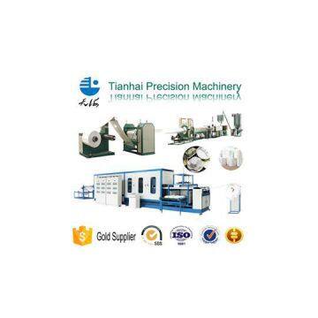 Full Automatically PS Foam Food Container Production Line Stacking Type