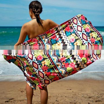 Custom design velour beach towel printed microfiber bath towel competitive price, factory with AZO FREE, ISO, SGS