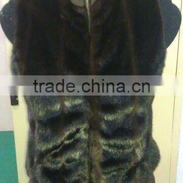 faux mink fur vest