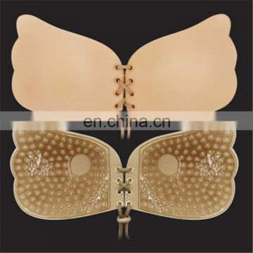 Self Adhesive Silicone Nude Black Backless Strapless Bra