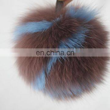 26 Letters Real Fox Fur Ball Pompom Keychain Handbag Fur Ball Accessory photo-5