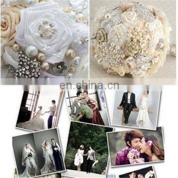 30meters/roll 4mm Handmade Rose Flower Fish Line Garland Hanging Bead Chains Wedding Bridal Hair Accessory photo-5