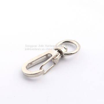 Easily open polish nickel plated metal hook keyring collection