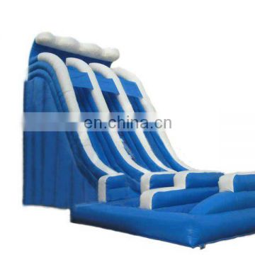 new inflatable big double sided water & dry slides