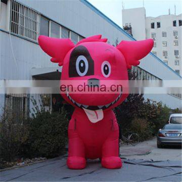 hot selling customized cartoon annimals/cute pink dog custom inflatable