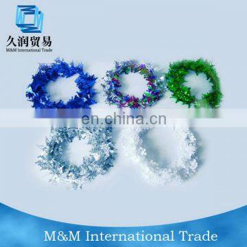 wedding christmas garland with christmass tree, snowflake pendant