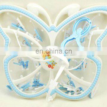 2012 Hot butterfly Plastic clothes dryer hanger 24 pegs