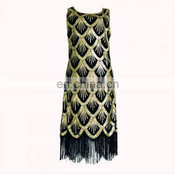 BestDance Art Deco 1920s Flapper Dress Costume Gatsby Charleston Fringe Beads Sequin Dress