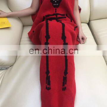 Funny Pattern Mermaid Tail Blanket Crocheted Knitting Wool For Adult Kid Sofa Bed Sleeping Bag photo-2