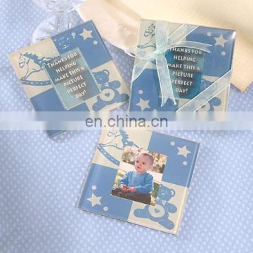 Baby Boy Glass Photo Coasters