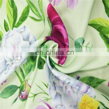 China Wholesale Flower Digital Print Knit Fabric Natural Style 95% Rayon 5%spandex Rayon Elastic Single Jersey Fabric