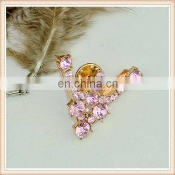 hot sales decorative rhinestone metal brooches for lady dress