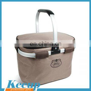 Hot branding custom printed insulated picnic basket with logo