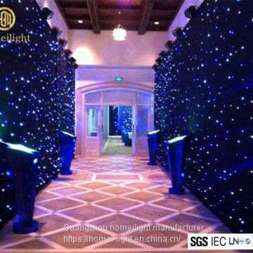 Blue and white mix led star curtain cloth wedding backdrop