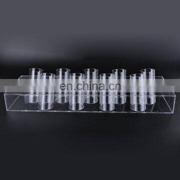 2017 Customized Round Tube Makeup Cosmetic Dispenser Perspex Acrylic Eyeliner Pen Display Rack photo-2