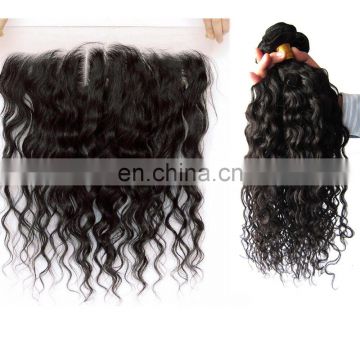 Peruvian hair overnight shipping water wave with lace frontal