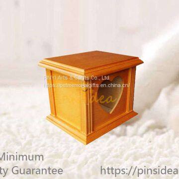 Good Quality Oak Color Birch Wood Monument Shape Photo Frame Pet Urn for Cats photo-3