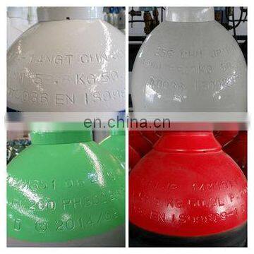 bottled size and colour C/D/E/G size 3l/10l/23.6l/50l gas air steel cylinder for Australia market