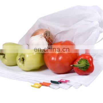 Multi-function folding polyester mesh wash bag for vegetable and fruit