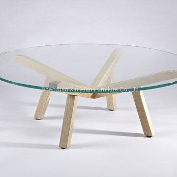 Hot sale Round Coffee Table with tempered glass top