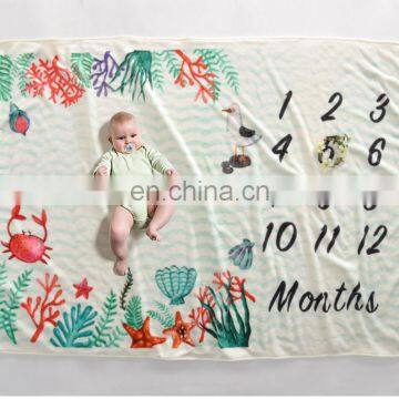 Factory Quality Spearmint Baby Monthly Milestone Blanket for Girl Boy photo-2