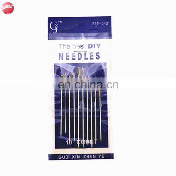 Customized hand sewing snag repairing assorted needles nickel free sewing needle