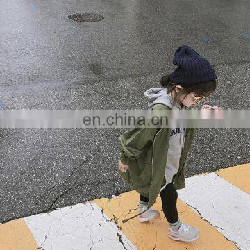 2020 Winter Children's Girls Solid White Green Coat photo-4