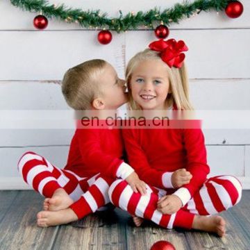 Xmas Kids Adult Family Matching Christmas Deer Striped Pajamas Sleepwear Nightwear Pyjamas bedgown sleepcoat nighty 3colors