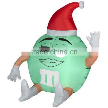 custom made Christmas inflatable decoration round man for sale