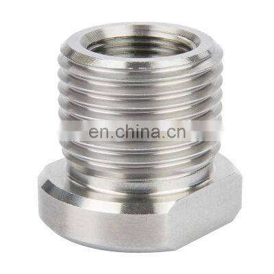 Automotive Silver Car Fastener Stainless Steel 1/2-28 to 13/16-16 Oil Filter Threaded Adapter