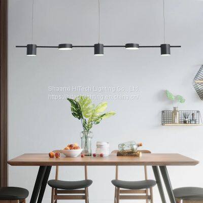 Gold or Black Simple LED Chandelier Modern Kitchen Island Long Hanging Light Dining Bar Office Coffee Restaurant Pendant Lamp photo-3