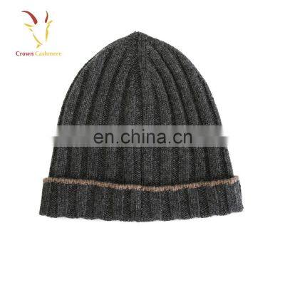 Knitted Cashmere Wool Beanie Hats And Caps For Men photo-3