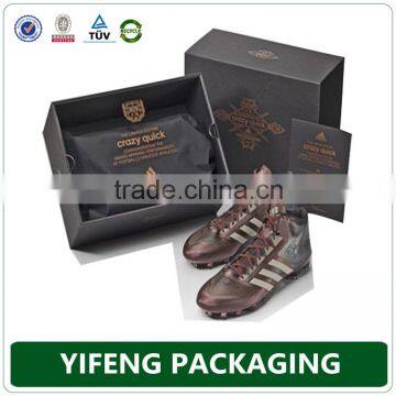 Guangzhou Manufacturer Custom Printing Black Cardboard Shoe Box For Wholesale