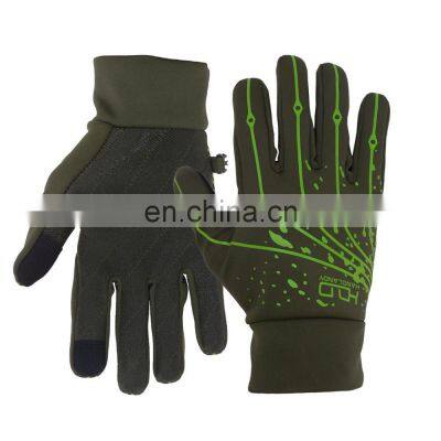 HANDLANDY Jogging Hiking Cycling Gloves, Touchscreen fullfinger anti-slip silicone touchscreen running sport gloves