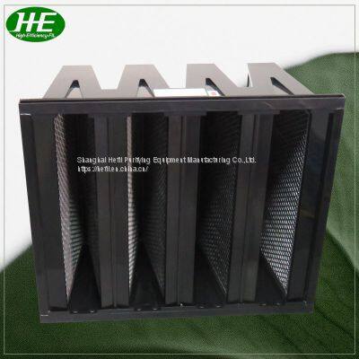 Plastic Frame V Bank HEPA Filter Compact Air Filter