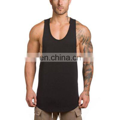 China Manufacturer Custom Mens Fitness Black Clothing Cotton Active Gym Tank top