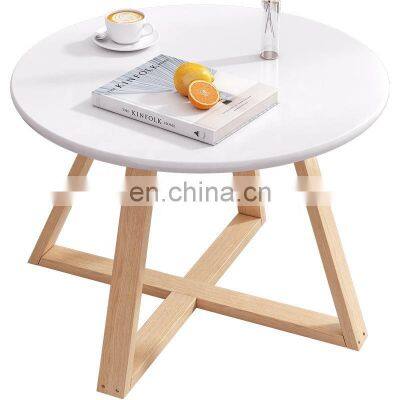 Wholesale Furniture With Rustic Wooden Round sofa side balcony small tea table rental room mini small table