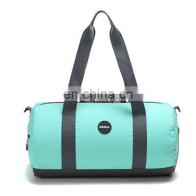 Large Capacity Outdoor Waterproof Nylon Men Women Sport Cylinder Gym Tote Shoulder Crossbody Travel Duffle Bag for Fitness photo-5