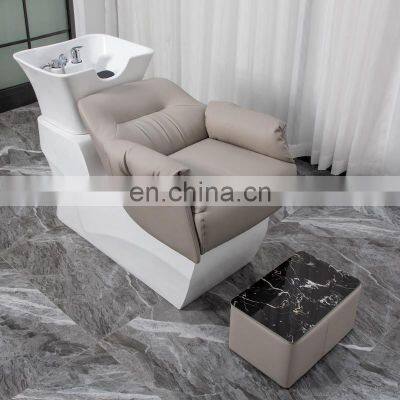 Salon Furniture Beauty Shampoo Basin Backwash Unit Lay Down Shampoo Chair Hair Washing Bed For Hairdressers photo-2