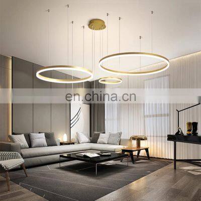 Luxury Gold Pendant Light Stainless Steel Chandelier For Hotel Villa