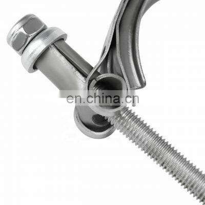 Universal 1/2 Mild Steel Assembly Exhaust V Band Clamp and Flange Kit Effective Fasten Combo 2.5'' Flange, 2.75'' Clamp photo-3