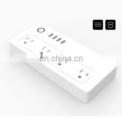 Universal Us Standard Surge Protector Wall Mount New Power Strip With Usb Charging Ports 12 Way Outlet Extension Plug Socket